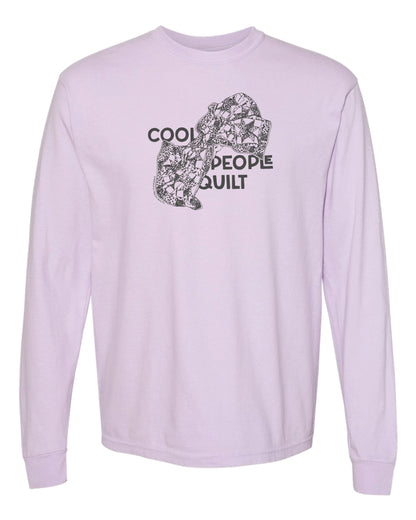 Charcoal on Orchid Long Sleeve Shirt