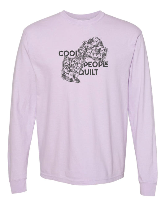 Charcoal on Orchid Long Sleeve Shirt