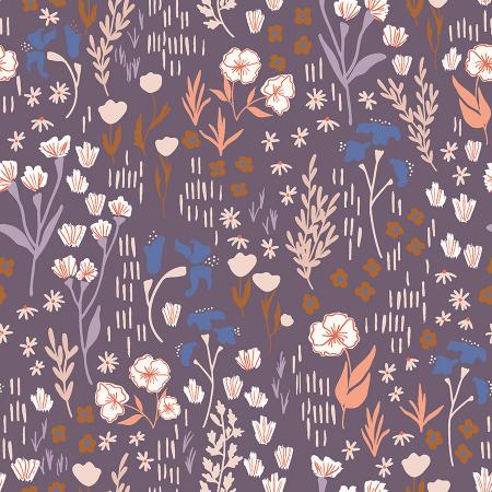 Meadow - Dark Lilac Fabric